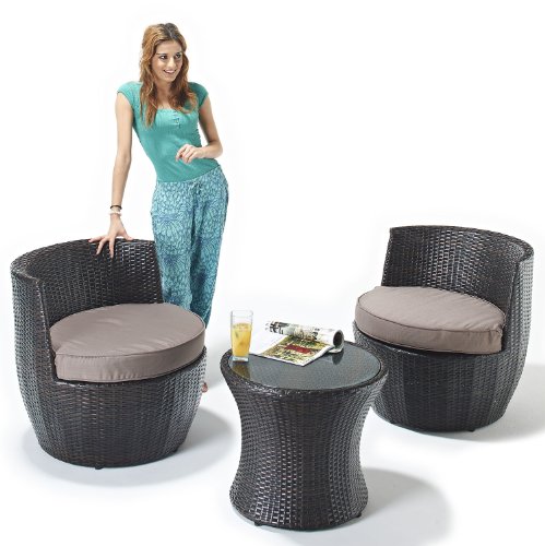 Rattan Garden Furniture Table and Chair Stacking Set - Ideal Conservatory or Patio Seating top Garden Furniture product Rattan Garden Furniture Table and Chair Stacking Set - Ideal Conservatory or Patio Seating picture