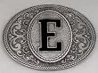 MONOGRAM LETTER "E" ENAMEL  BELT BUCKLE