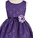 Little Girls Adorable Lace Overlay Spring Summer Flowers Girls Dresses