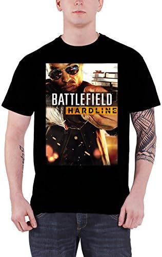 Battlefield Hardline Basic poster PS4 XBOX Official Mens New Black T Shirt