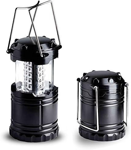 Ultra Bright LED Lantern - Best Seller - Camping Lantern - Collapses - Suitable for: Hiking, Camping, Emergencies, Hurricanes, Outages - Super Bright - Lightweight - Water Resistant - Black