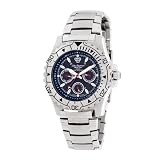 Jules Jurgensen Men's 5222SS Silver-Tone Calendar Watch