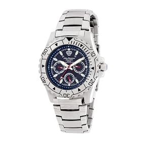 Jules Jurgensen Men's Silver-Tone Calendar Watch #5222SS