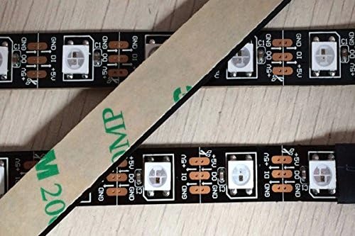 FindyouLED® 1M Individual Addressable WS2812B (WS2811)LED Strip Black PCB (Programmable with Arduino,No waterproof,60led/m,DC5V,24-Bit RGB)