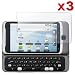 3-Pack Reusable Screen Protector for HTC Desire Z / T-Mobile G2