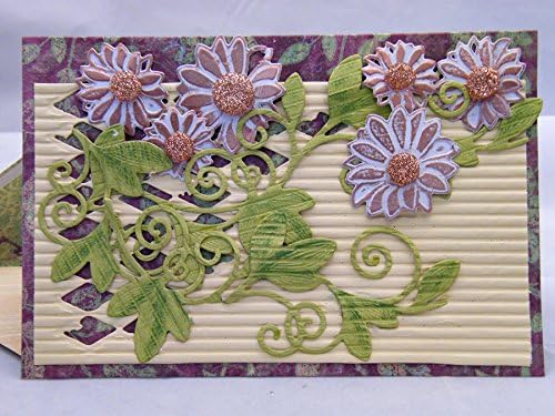 Handmade Corrugated Copper Floral Any Occasion Card with Envelope
