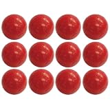 12 Red Engraved Soccer Style Foosballs