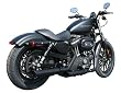 Rush Exhaust Slip-On Mufflers - Black/2.00in. Baffle/Baloney Cut 29714-200