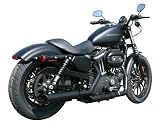 Rush Exhaust Slip-On Mufflers - Black/2.00in. Baffle/Baloney Cut 29714-200