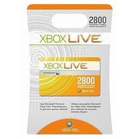 Xbox 360 Xbox Live 2800 Points Card