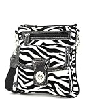 Zebra Print Cross Body Hipster Handbag