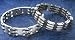 Men's Stainless Steel Rubber Insert Bracelet