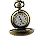 YouYouPifa Classic Retro Pattern Design Bronze Hollow Small Pocket Watch