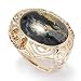  : 14K GOLD MAGNETITE JADE MADEIRA CITRINE DIAMOND RING