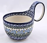Polish Pottery 14 oz. Soup Bowl w/ Handle