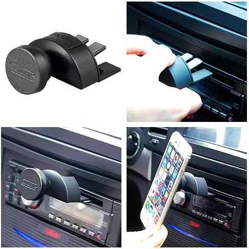 Xenomix MagGrab Universal CD Slot & Air Vent Magnetic Cradle-less Smartphone Car Mount Holder for iPhone 6 6+ 5 5S 5C 4 4S iPod touch, Samsung Galaxy S6 S5 S4 S3 Note 2 Note 3 Google Droid HTC GPS