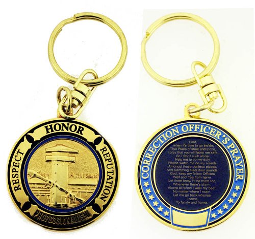 Correction Officer Prayer Challenge Coin Style Keychain