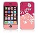 Pink Abstract Flower Decorative Skin Cover Decal Sticker for Apple 2G iPhone (1st Gen)