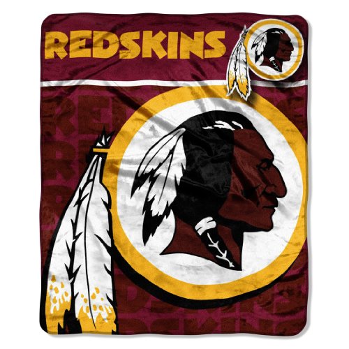 NFL Washington Redskins 50-Inch-by-60-Inch Micro-Raschel Plush Throw 