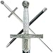 39 in Medieval Sword w/ Hard Scabbard - Wire Wrapped Handle (fls)