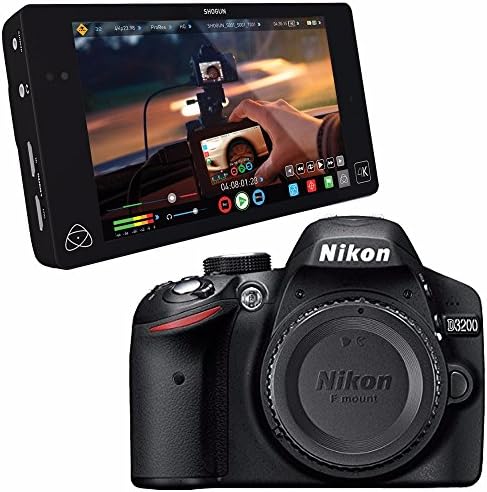 Atomos Shogun 4K HDMI/12G-SDI Recorder and 7" Monitor + Nikon D3200 Digital Camera Body Only 6Ave Saver Bundle (International Model) No Warranty