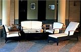 Bellagio Deep Seating Rattan/Teak Patio Set