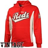 Cincinnati Reds Majestic Cooperstown "Captain" Red Hooded Sweatshirt