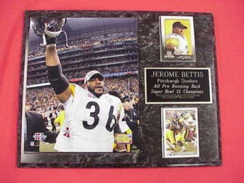 Steelers Jerome Bettis 2 Card Collector Plaque