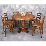 Lifestyle California 74754 Country Classics Counter Height 54 Round Pedestal Table