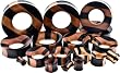 DOUBLE FLARE IRON WOOD AND ROSE WOOD TUNNELS TRI50 -50MM(2)