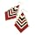 Large Drop Pierced Fashion Earrings Gold & Red & Black