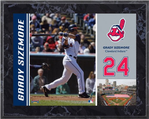 Grady Sizemore Cleveland Indians 8x10 Marble Color Player Plaque