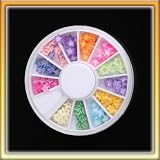 12 color Stylish Design Cute Star Nail Art Sticker Decoration Wheel B0003