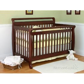 Cherry 4-in-1 Convertible Baby Crib by Nursery Smart