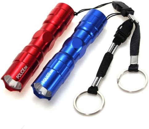 3W Mini Police Super Bright LED Torch Flashlight Keychain