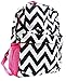 Womens Print Backpack Bag w/ Pink Trim