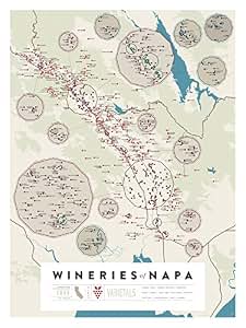 Amazon.com: Napa Wine Map Poster - Wineries of Napa (18 X 24) By Pop Chart Lab: Posters &amp; Prints