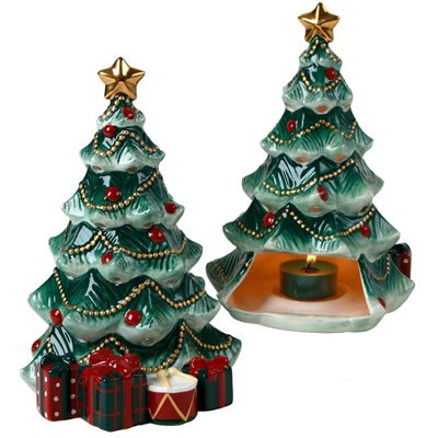 Claire Burke Ceramic Oh Christmas Tree - Tree Tealight Holder