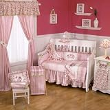 Calista Fitted Sheet - Pink Damask