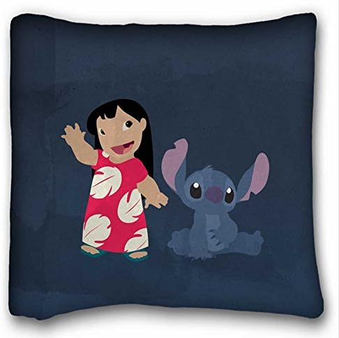 Generic Personalized ( Lilo and Stitch ) Soft Pillow Case Cover 20*30 Inch (One Sides)Zippered Pillowcase suitable for Queen-bed