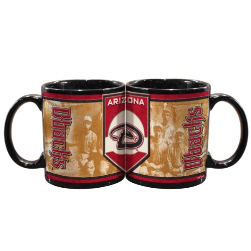 MLB Arizona Diamondbacks 11-Ounce Black Nostalgic Mug (2 Pack)