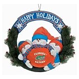 LSU Tigers Wreath 3 Snowmen 20"