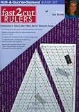 fast2cut Half & Quarter-Diamond Ruler Set: Companion to Fussy Cutter Ruler Set 45 Degree Diamond Guide