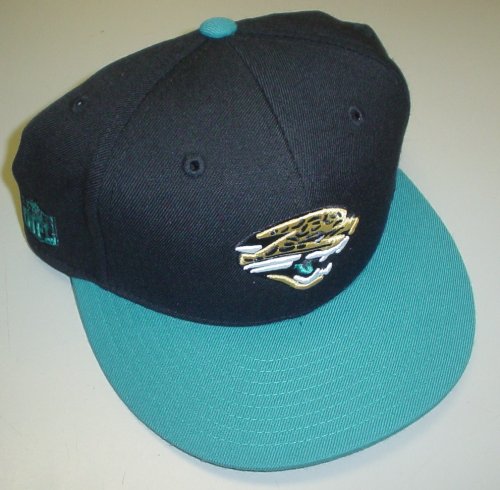 Reebok Jacksonville Jaguars Black-Teal Fitted Hat (7 1/8)