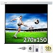 270 x 150 cm (305 cm Diagonale) Profi Motorleinwand von ULTRALUXX � im 16:9 Format (1:1,4:3,21:10 stufenlos einstellbar)-- Beamer Motorleinwand mit IR Fernbedienung + Wandschalter f�r Full HD, HDTV, 3D ready - Amazon Edition