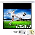 270 x 150 cm (305 cm Diagonale) Profi Motorleinwand von ULTRALUXX � im 16:9 Format (1:1,4:3,21:10 stufenlos einstellbar)-- Beamer Motorleinwand mit IR Fernbedienung + Wandschalter f�r Full HD, HDTV, 3D ready - Amazon Edition