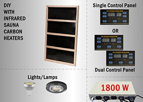 DIY Kit in Low EMF Carbon Fiber Infrared Sauna Heaters - 1800 Watts