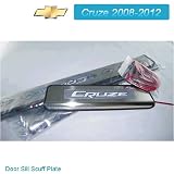 Rupse(TM) Chevrolet Cruze 2008-2012 Door Sill Scuff Plate Chrome Blue LED