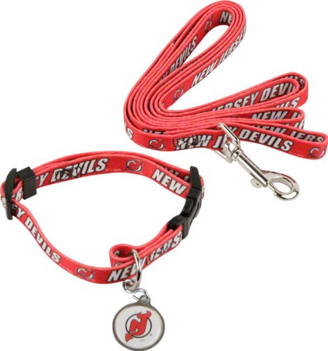 New Jersey Devils Dog Collar & Leash Set