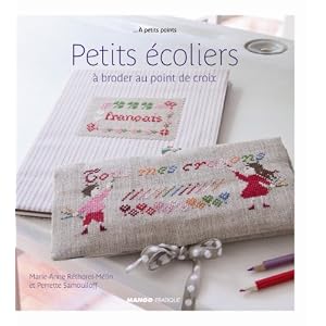 Petits écoliers à broder au point de croix